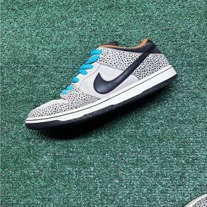 Nike Black and Gray Sneakers with Blue Laces